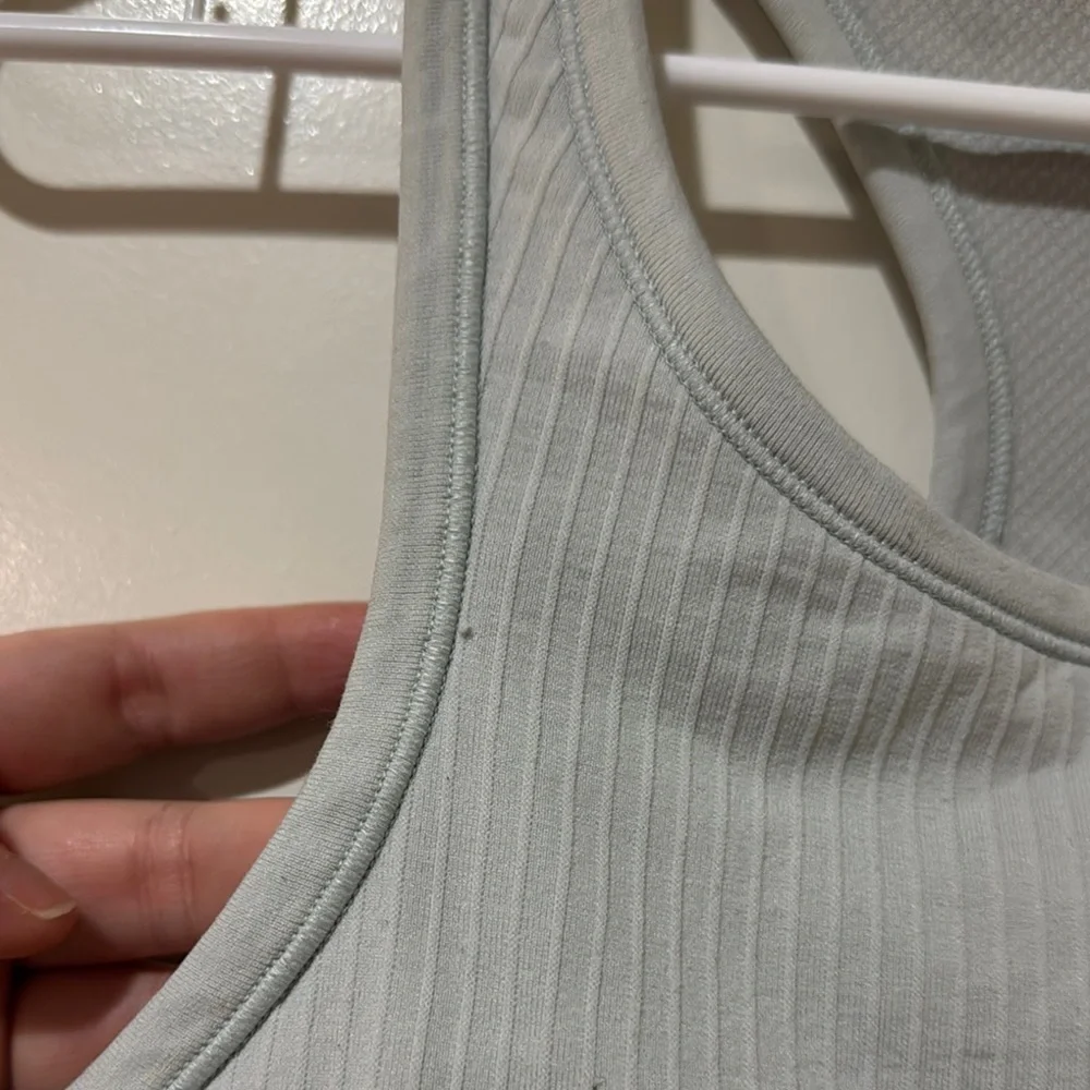 Lululemon Ebb To Street Racerback Crop Tank Blue Cast